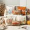 Glitzhome® Cotton Embroidered Pumpkin Pillow Cover